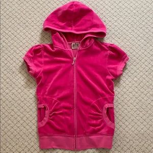 Juicy Couture short sleeve velour zip up